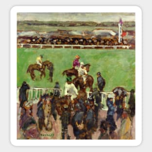 at the races longchamp 1894 - Pierre Bonnard Sticker